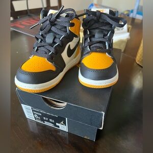 Jordan Kids Sneakers Black and Bright Orange
